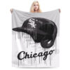 Chicago White Sox Blanket Sherpa Blanket Throw Blanket 5 chicago white sox blanket sherpa blanket throw blanket v57