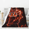 Cincinnati Bengals Blanket FLeece Blanket Throw Blanket 5 cincinnati bengals blanket fleece blanket throw blanket v19