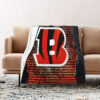 Cincinnati Bengals Blanket Sherpa Blanket Throw Blanket 5 cincinnati bengals blanket sherpa blanket throw blanket v71