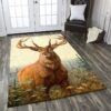 Deer 19 Rug Living Room Area Rug 3 deer 19 rug living room area rug