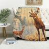 Deer Blanket Deer Comfort Blanket Fleece Blanket Throw Blanket Ver 71 6 deer blanket deer comfort blanket fleece blanket throw blanket v71
