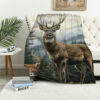 Deer Blanket Deer Comfort Blanket Fleece Blanket Throw Blanket Ver 73 5 deer blanket deer comfort blanket fleece blanket throw blanket v73