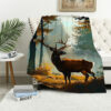 Deer Blanket Deer Comfort Blanket Fleece Blanket Throw Blanket Ver 89 5 deer blanket deer comfort blanket fleece blanket throw blanket v89