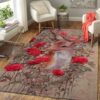 Deer Flower 3 Area Rug Living Room Carpet 3 deer flower 3 area rug living room carpet
