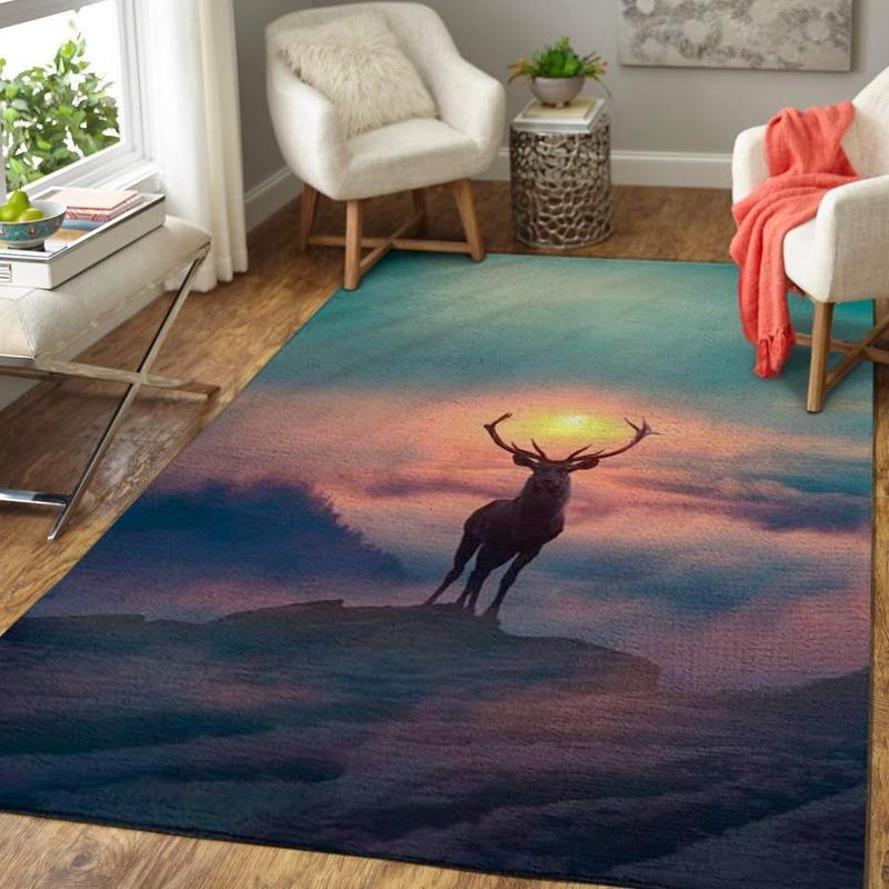 deer-pattern-print-area-rug-living-room-rug deer pattern print area rug living room rug
