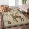 Deer Print Pattern Area Rug Living Room Rug 3 deer print pattern area rug living room rug