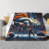 Denver Broncos Blankets FLeece Blanket Throw Blanket 6 denver broncos blankets fleece blanket throw blanket v3
