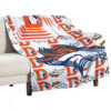 Denver Broncos Blankets Sherpa Blanket Throw Blanket 5 denver broncos blankets sherpa blanket throw blanket v86