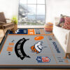 Denver Broncos Rug Denver Broncos Carpet NFL Area Rugs Dining Room Rugs Indoor Rug 4 denver broncos rug living room rug floor rug regtangle carpet home decor ver 619