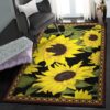 Flower Washable Area Rugs Sunflower Rug 3 flower washable area rugs sunflower rug