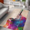 Guitar Art Area Rug Living Room Rugs Bedroom Rug 3 guitar art area rug living room rugs bedroom rug