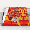 Kansas City Chiefs Blanket FLeece Blanket Throw Blanket 6 kansas city chiefs blanket fleece blanket throw blanket v79