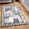 Kitten Modern Area Rugs Gray Cat 4 kitten modern area rugs gray cat