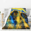 Los Angeles Chargers Blanket Sherpa Blanket Throw Blanket 5 los angeles chargers blanket sherpa blanket throw blanket v5