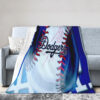 Los Angeles Dodgers Blanket Sherpa Blanket Throw Blanket 5 los angeles dodgers blanket sherpa blanket throw blanket v49