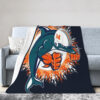 Miami Dolphins Blanket FLeece Blanket Throw Blanket 5 miami dolphins blanket fleece blanket throw blanket v30