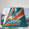 Miami Dolphins Blanket Sherpa Blanket Throw Blanket 5 miami dolphins blanket sherpa blanket throw blanket v118