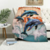 Miami Dolphins Blanket Sherpa Blanket Throw Blanket 5 miami dolphins blanket sherpa blanket throw blanket v119