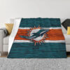 Miami Dolphins Blanket Sherpa Blanket Throw Blanket 5 miami dolphins blanket sherpa blanket throw blanket v18