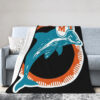 Miami Dolphins Blanket Sherpa Blanket Throw Blanket 6 miami dolphins blanket sherpa blanket throw blanket v31