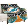 Miami Dolphins Blanket Sherpa Blanket Throw Blanket 5 miami dolphins blanket sherpa blanket throw blanket v33