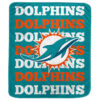 Miami Dolphins Blanket Sherpa Blanket Throw Blanket 5 miami dolphins blanket sherpa blanket throw blanket v5