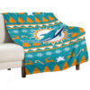 Miami Dolphins Blanket Sherpa Blanket Throw Blanket 6 miami dolphins blanket sherpa blanket throw blanket v88