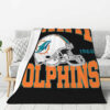 Miami Dolphins Blankets Sherpa Blanket Throw Blanket 5 miami dolphins blankets sherpa blanket throw blanket v51