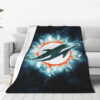 Miami Dolphins Blankets Sherpa Blanket Throw Blanket 6 miami dolphins blankets sherpa blanket throw blanket v55