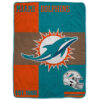 Miami Dolphins Blankets Sherpa Blanket Throw Blanket 6 miami dolphins blankets sherpa blanket throw blanket v65
