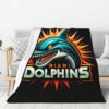 Miami Dolphins Blankets Sherpa Blanket Throw Blanket 5 miami dolphins blankets sherpa blanket throw blanket v77