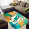 Miami Dolphins Area Rugs Miami Dolphins Carpet NFL Rug Dining Room Rug Indoor Rugs 4 miami dolphins rugs bath rug floor rug regtangle carpet home decor ver 1300