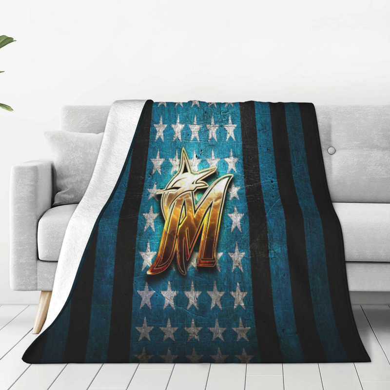 miami-marlins-blanket-sherpa-blanket-throw-blanket-v52 miami marlins blanket sherpa blanket throw blanket v52