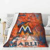 Miami Marlins Blankets FLeece Blanket Throw Blanket 5 miami marlins blankets fleece blanket throw blanket v22