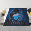 Miami Marlins Blankets FLeece Blanket Throw Blanket 5 miami marlins blankets fleece blanket throw blanket v33