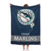 Miami Marlins Blankets FLeece Blanket Throw Blanket 6 miami marlins blankets fleece blanket throw blanket v5