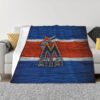 Miami Marlins Blankets FLeece Blanket Throw Blanket 6 miami marlins blankets fleece blanket throw blanket v54