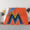 Miami Marlins Blankets FLeece Blanket Throw Blanket 6 miami marlins blankets fleece blanket throw blanket v55