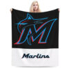 Miami Marlins Blankets Sherpa Blanket Throw Blanket 5 miami marlins blankets sherpa blanket throw blanket v21