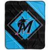 Miami Marlins Blankets Sherpa Blanket Throw Blanket 5 miami marlins blankets sherpa blanket throw blanket v25