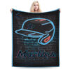 Miami Marlins Blankets Sherpa Blanket Throw Blanket 6 miami marlins blankets sherpa blanket throw blanket v34