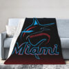 Miami Marlins Blankets Sherpa Blanket Throw Blanket 5 miami marlins blankets sherpa blanket throw blanket v7