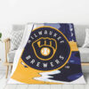 Milwaukee Brewers Blanket FLeece Blanket Throw Blanket 5 milwaukee brewers blanket fleece blanket throw blanket v45