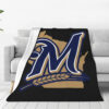 Milwaukee Brewers Blanket Sherpa Blanket Throw Blanket 6 milwaukee brewers blanket sherpa blanket throw blanket v28