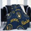 Milwaukee Brewers Blankets Sherpa Blanket Throw Blanket 6 milwaukee brewers blankets sherpa blanket throw blanket v2
