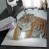 Panthera Tigris Washable Area Rugs Tiger In The Snow Rug 3 panthera tigris washable area rugs tiger in the snow rug