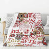 San Francisco 49ers Blanket FLeece Blanket Throw Blanket 6 san francisco 49ers blanket fleece blanket throw blanket v111
