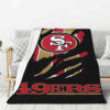 San Francisco 49ers Blanket FLeece Blanket Throw Blanket 5 san francisco 49ers blanket fleece blanket throw blanket v143