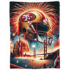 San Francisco 49ers Blanket FLeece Blanket Throw Blanket 5 san francisco 49ers blanket fleece blanket throw blanket v147