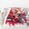 San Francisco 49ers Blanket FLeece Blanket Throw Blanket 5 san francisco 49ers blanket fleece blanket throw blanket v39